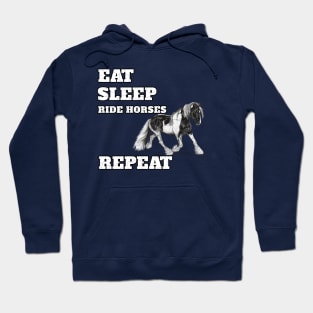 Eat Sleep Ride Horses Repeat Cool Design For Horse Nature Animals Lovers Hoodie